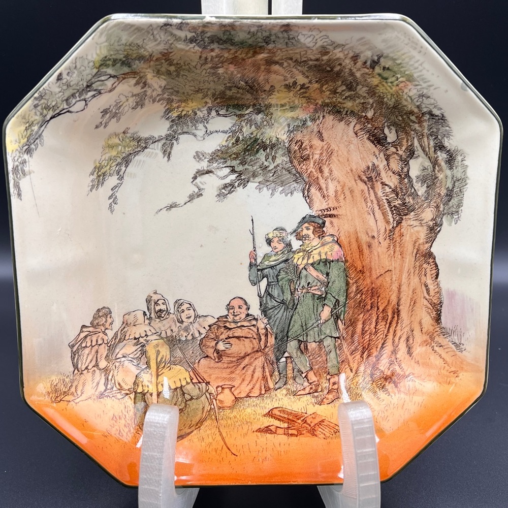 Royal Doulton Under the Greenwood Tree 'Friar Tuck Makes Merry' Dish c1940